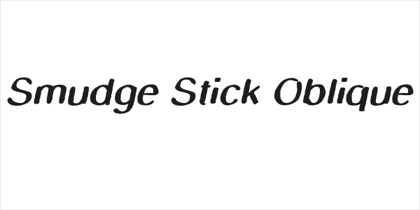 Smudge Stick Oblique Logo