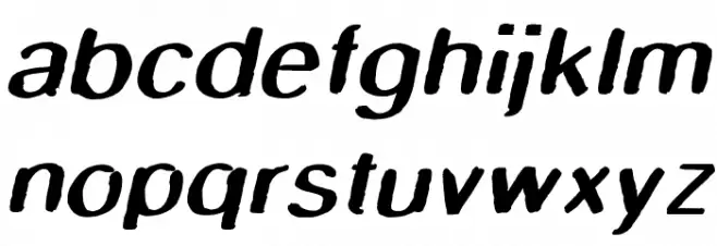 Smudge Stick Oblique Font LOWERCASE