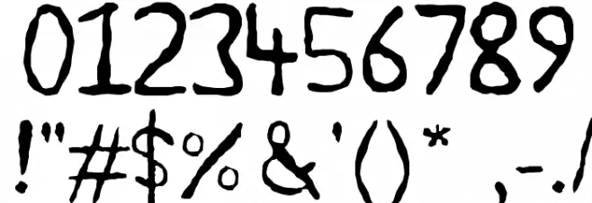 Smudge Font OTHER CHARS