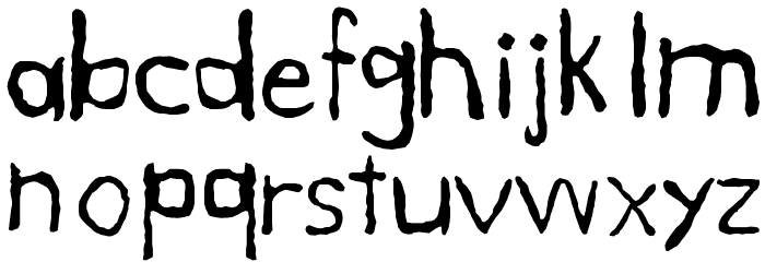 Smudge Font LOWERCASE