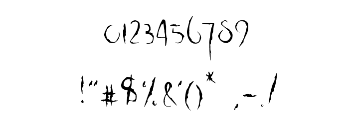 Smudged Alphabet Font OTHER CHARS