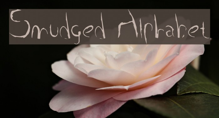 Smudged Alphabet Font examples