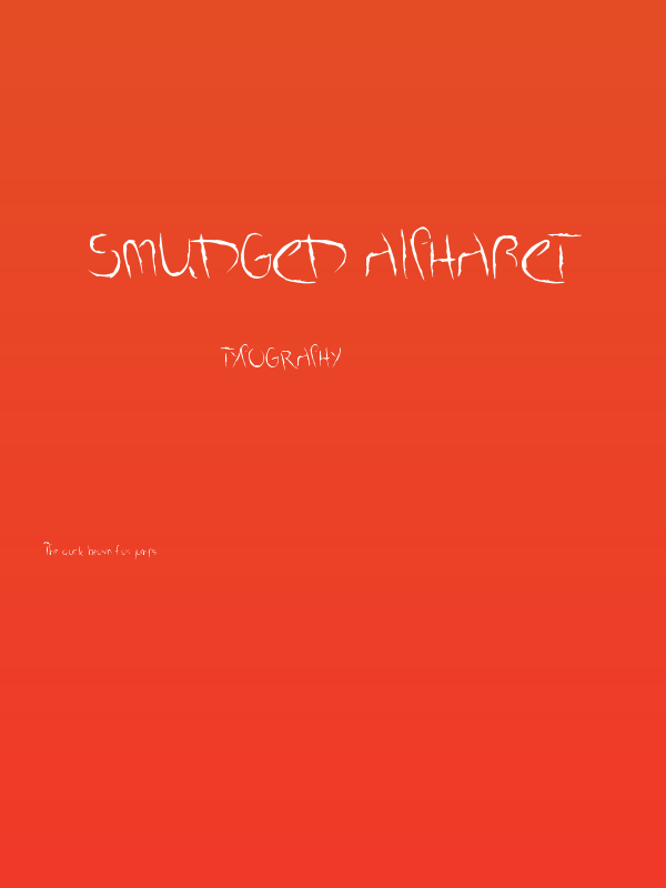 Smudged Alphabet Poster