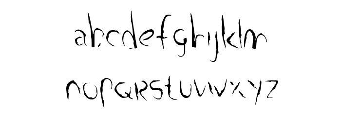 Smudged Alphabet Font LOWERCASE