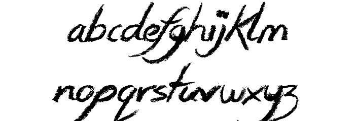Smudgie Crayon Font LOWERCASE