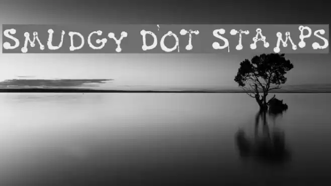 Smudgy Dot Stamps Font examples
