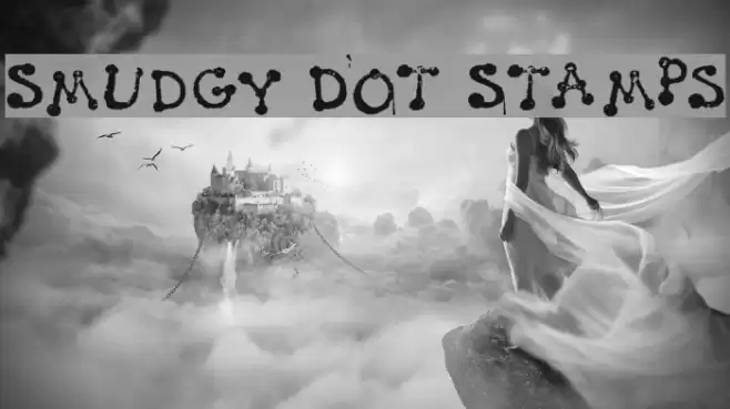 Smudgy Dot Stamps Font examples