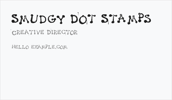 Smudgy Dot Stamps Business Card