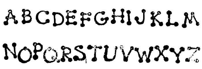 Smudgy Dot Stamps Font LOWERCASE