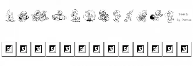 Smurf خط أحرف صغيرة