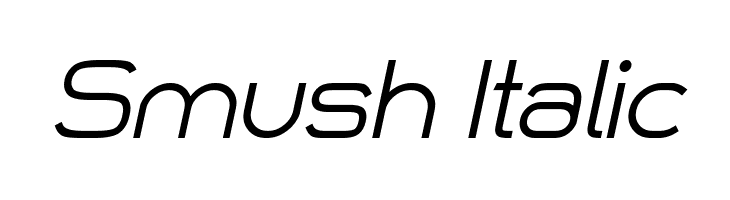Smush Italic Font