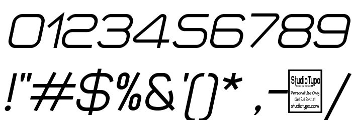 Smush Italic Font OTHER CHARS