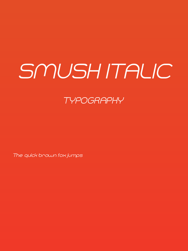 Smush Italic Poster