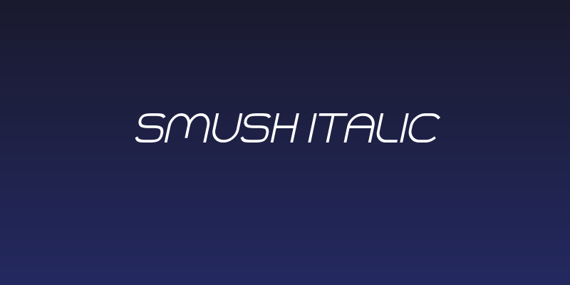 Smush Italic Social Header