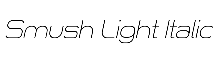 Smush Light Italic Font