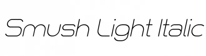 Smush Light Italic  フリーフォントのダウンロード