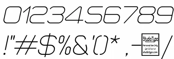 Smush Light Italic Font OTHER CHARS