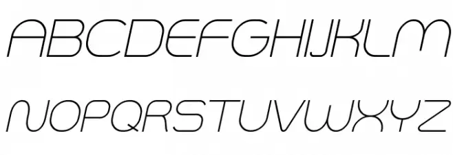 Smush Light Italic Caratteri MAIUSCOLE