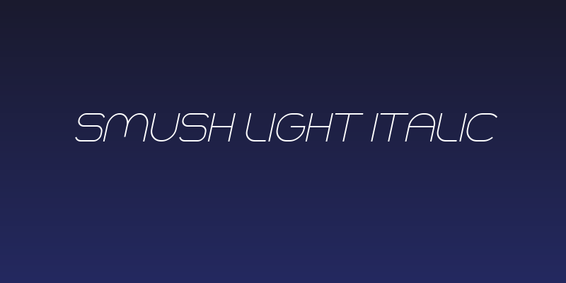 Smush Light Italic Social Header