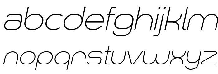 Smush Light Italic Font LOWERCASE