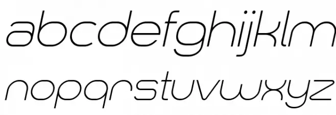 Smush Light Italic फ़ॉन्ट लोअरकेस