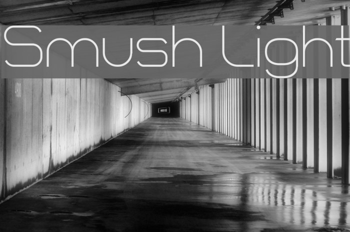 Smush Light Font examples