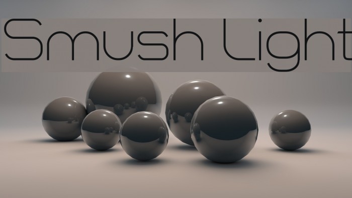 Smush Light Font examples