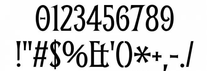 Smythe Font OTHER CHARS