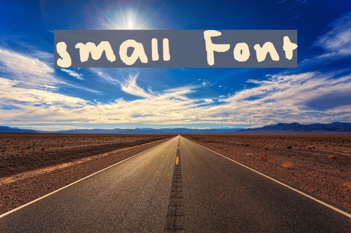 small Font examples