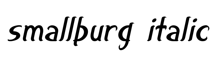 smallburg Italic  フリーフォントのダウンロード