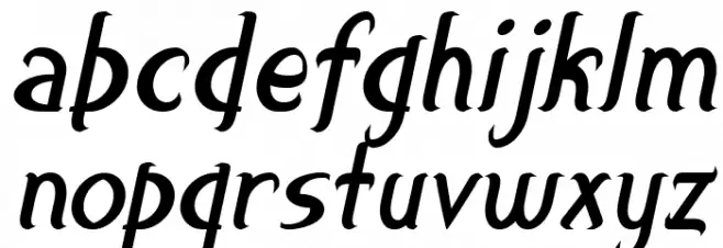 smallburg Italic Шрифта ВЕРХНИЙ