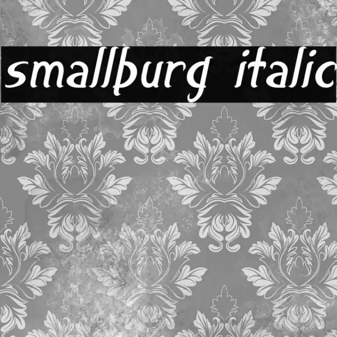 smallburg Italic Font examples