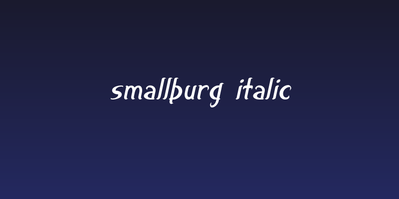 smallburg Italic Social Header