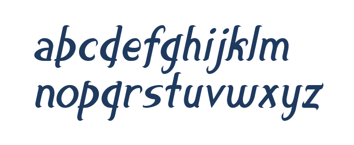 smallburg Italic Lowercase