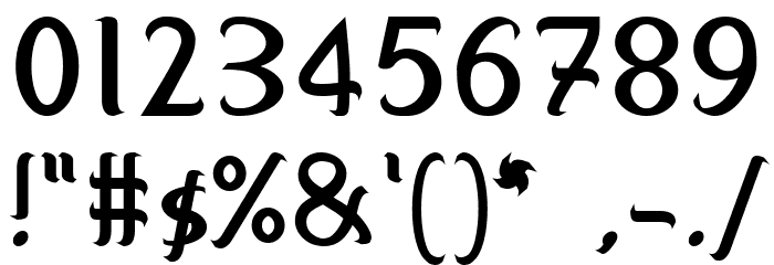 smallburg Font OTHER CHARS