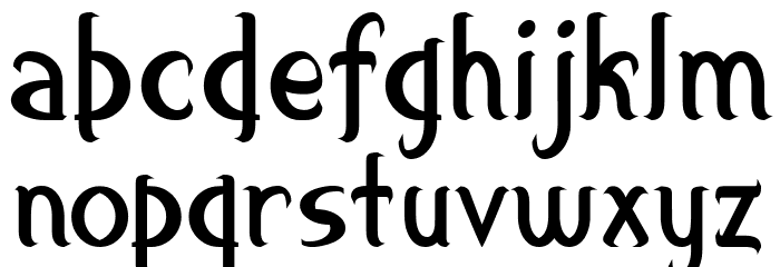 smallburg Font LOWERCASE