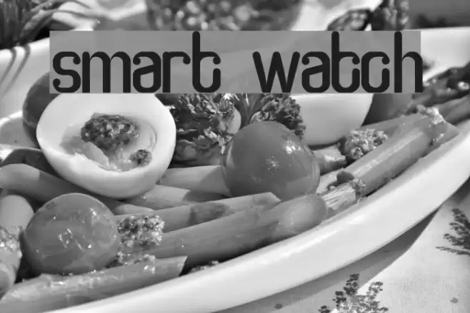 smart watch Font examples