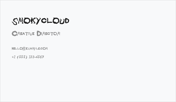 smokycloud Business Card