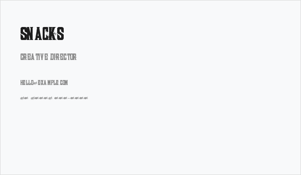 SNACKS Business Card