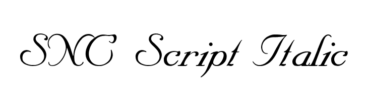 italic script font