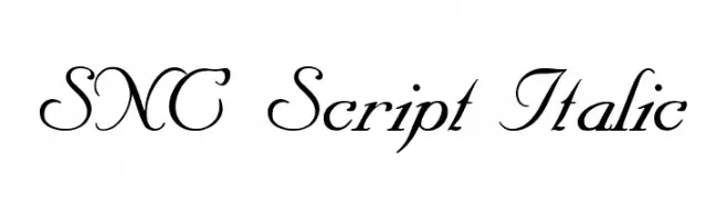 SNC Script Italic  font caratteri gratis