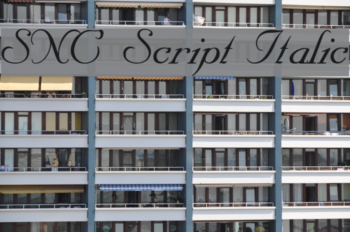 SNC Script Italic Font examples