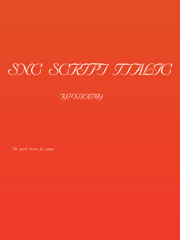 SNC Script Italic Poster