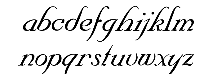 SNC Script Italic Font LOWERCASE