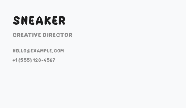 SNEAKER Business Card