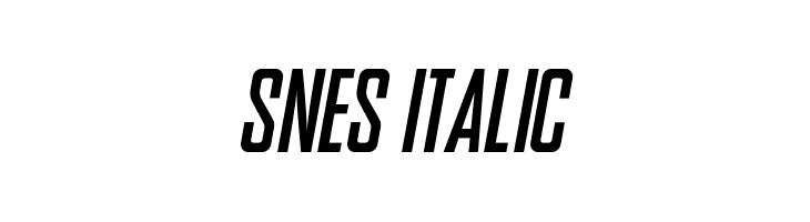 SNES Italic  Descarca Fonturi Gratis