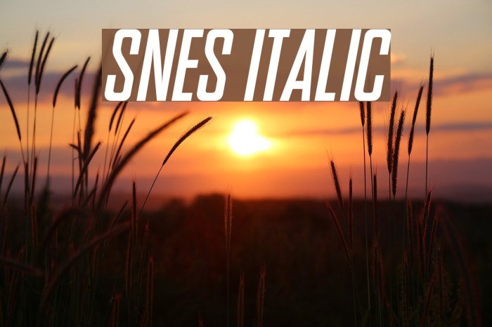 SNES Italic Font examples