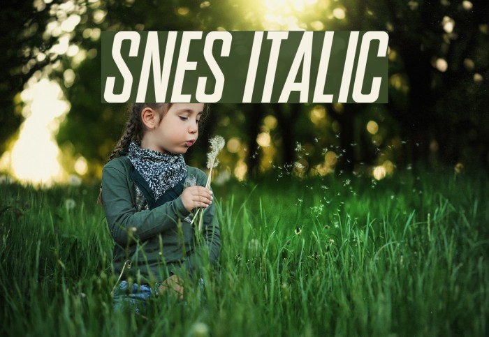 SNES Italic Font examples