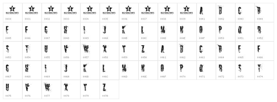 SNIPER Character Map