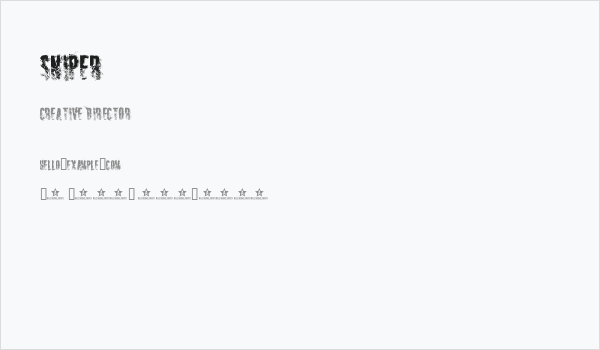 SNIPER Business Card